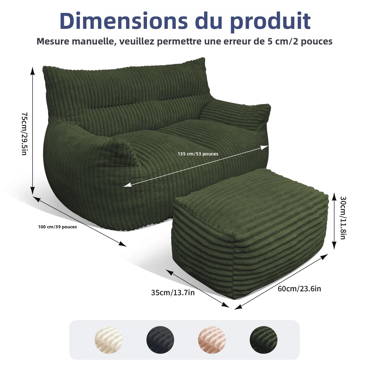 Joséphine Canapé Pouf