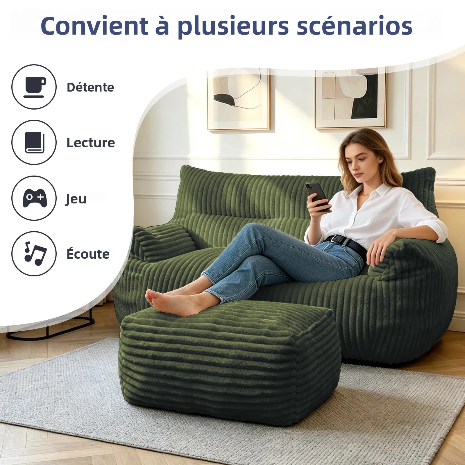 Joséphine Canapé Pouf