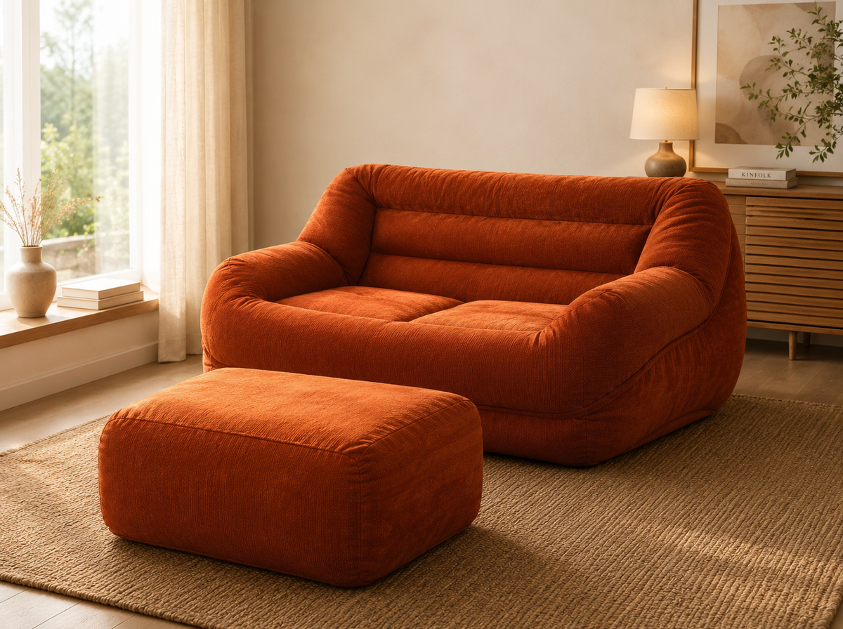 léon canapé pouf extra large