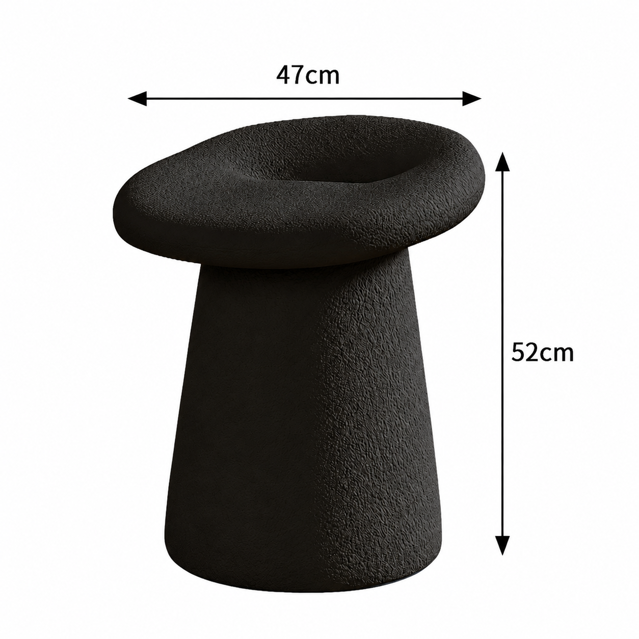 Chaise Pouf Design en Tissu Bouclé